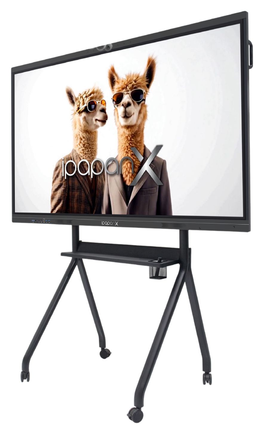 ipapanx board on rolling floor stand, three-quarter view